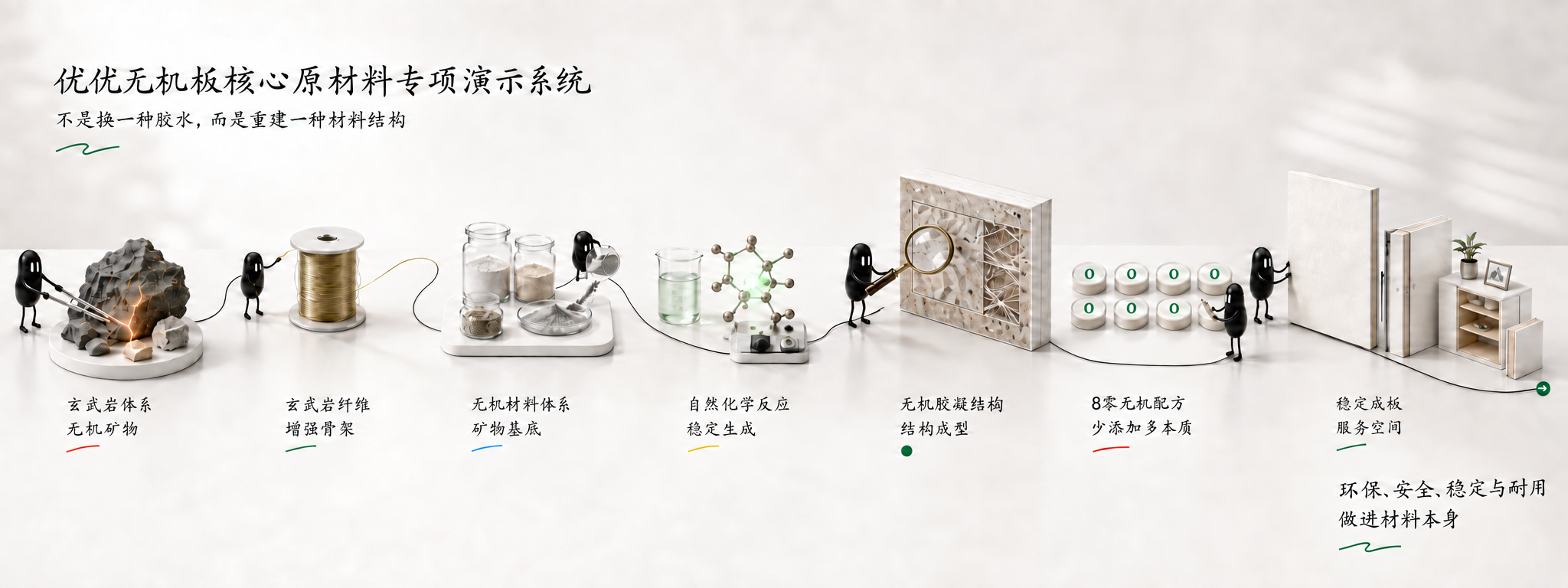 优优无机板核心原材料专项演示系统预览图